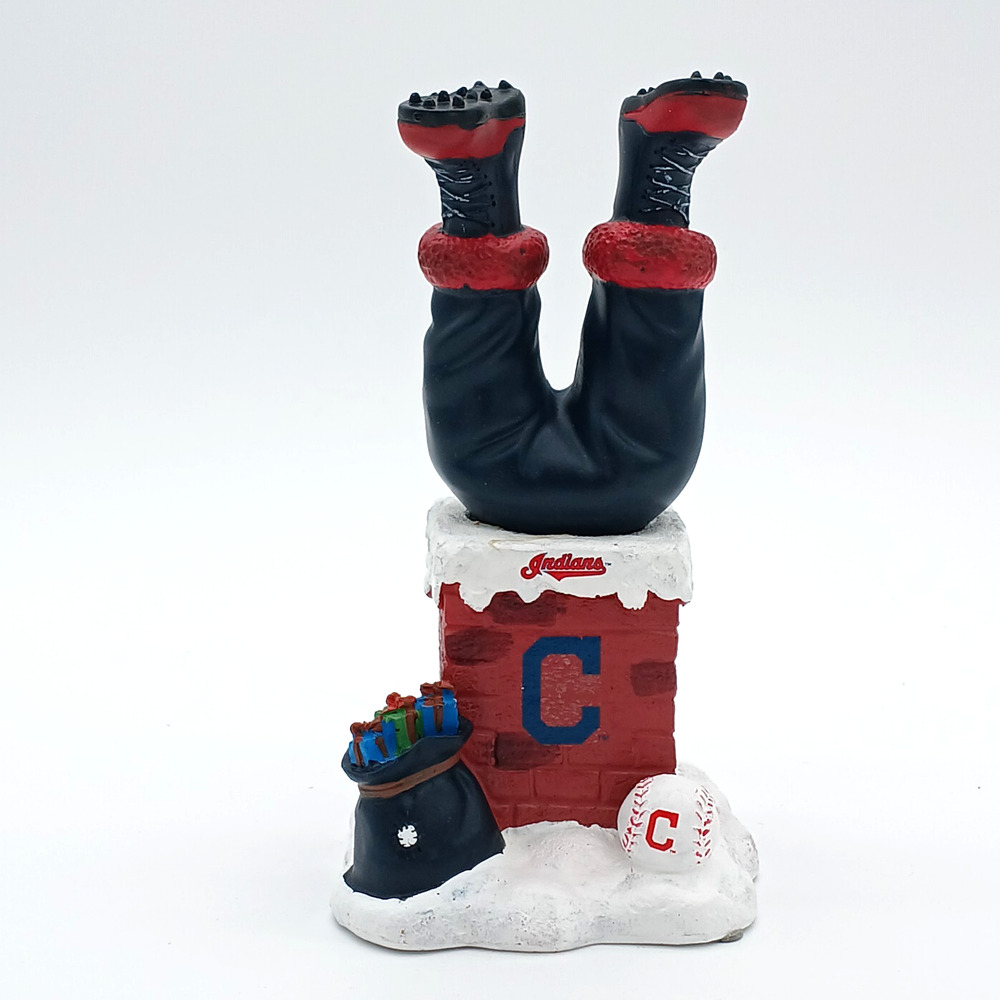 Cleveland Indians Special Edition Santa Claus Chimney Legs Bobblehead MLB 7 in.